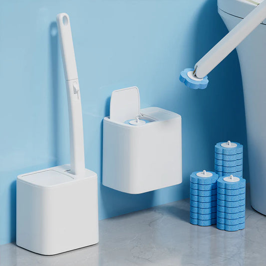 🚽🚽Disposable Toilet Brush Set -with Built-In Cleaner & 60Refills
